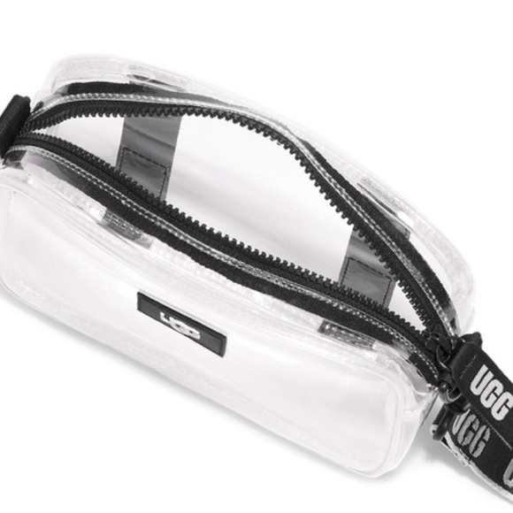 UGG Black and Clear Janey II Transparent Crossbody Belt-bag Clutch - Picture 5 of 11